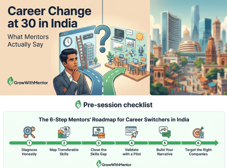 Indian professionals exploring career change opportunities after 30